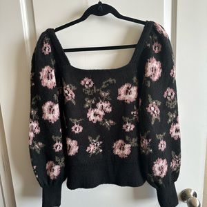 Anthropologie Floral Sweater 🌸